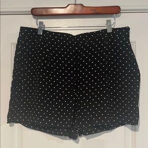 LOFT Black and White Polka Dot Shorts
